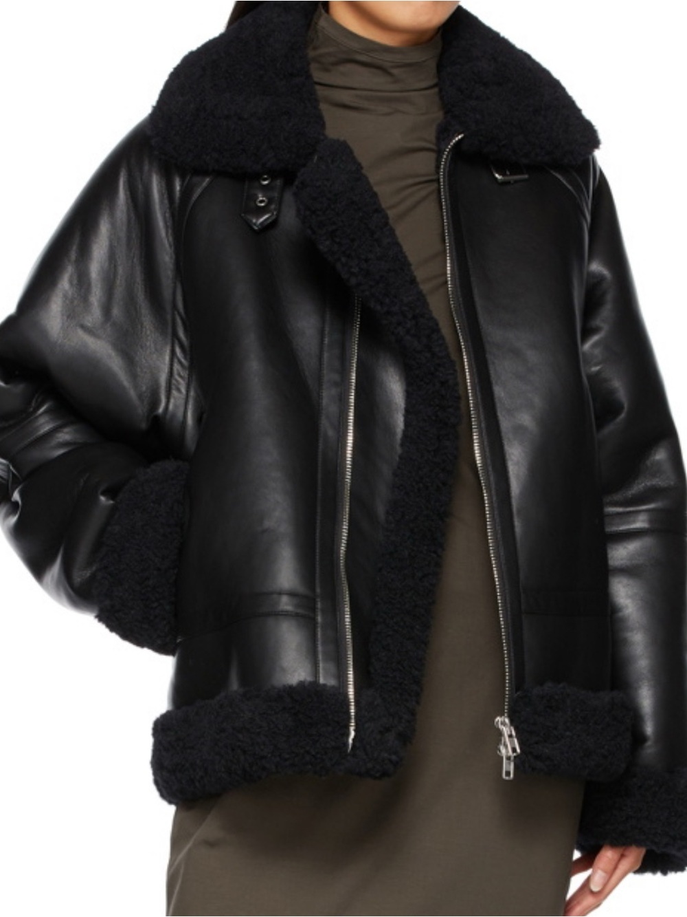 NWT Stand Studio Lorelle Faux-Leather Jacket